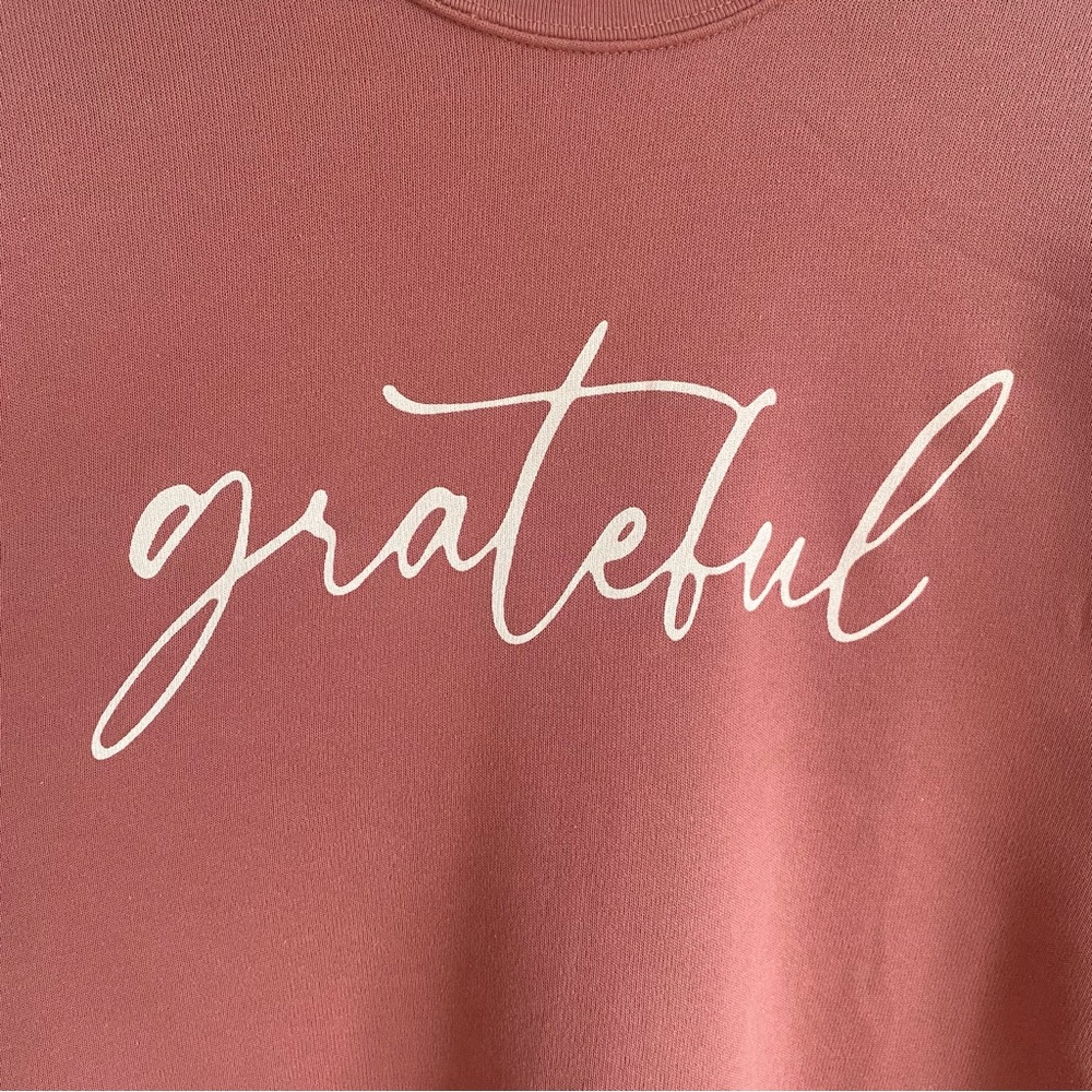 Bella + Canvas Fleece Collection GRATEFUL Crewneck Sweatshirt - Picture 3 of 5